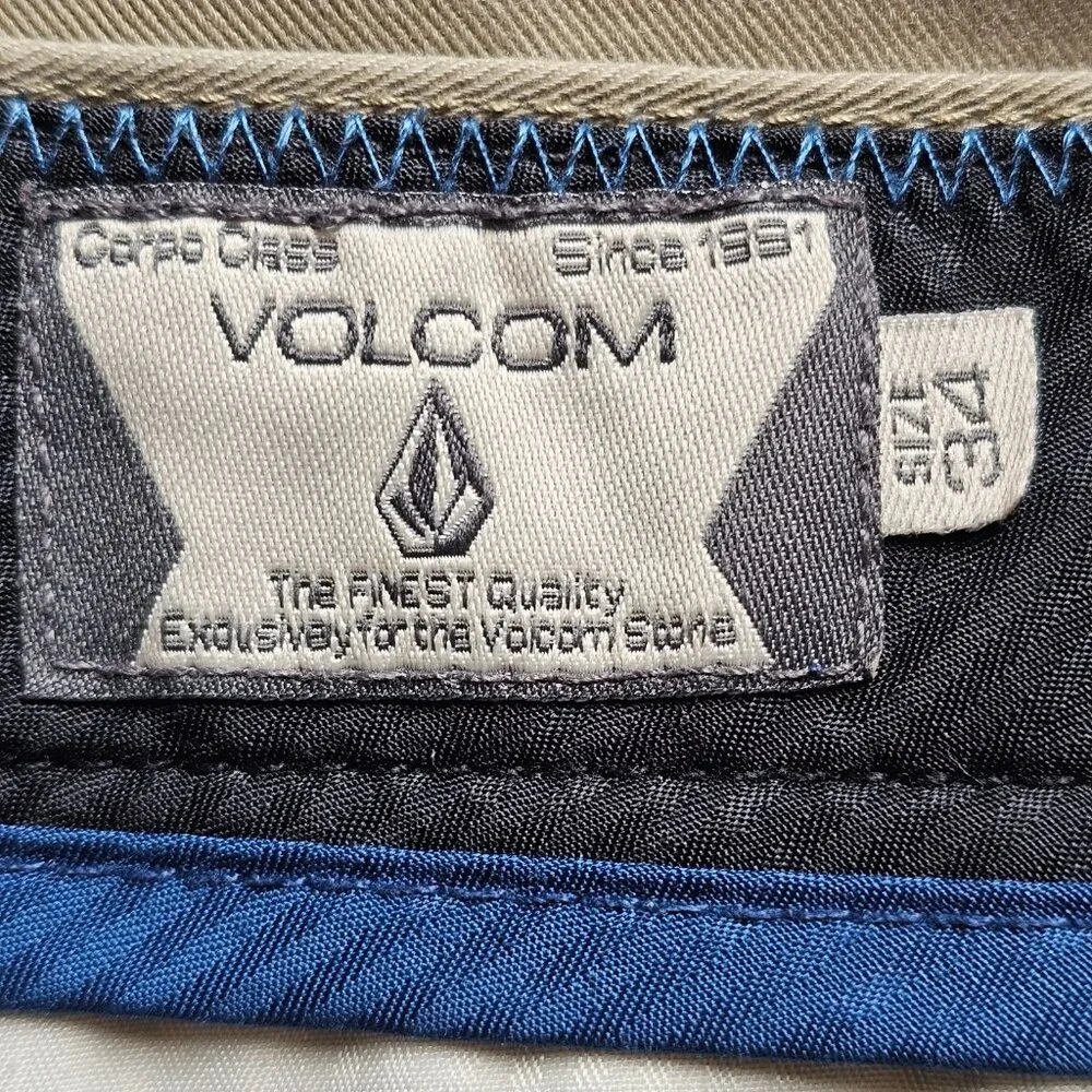 Volcom Chino Shorts Mens 34 Act 36 Tan Stretch Modern Fit Casual Skater Outdoors - Picture 4 of 11